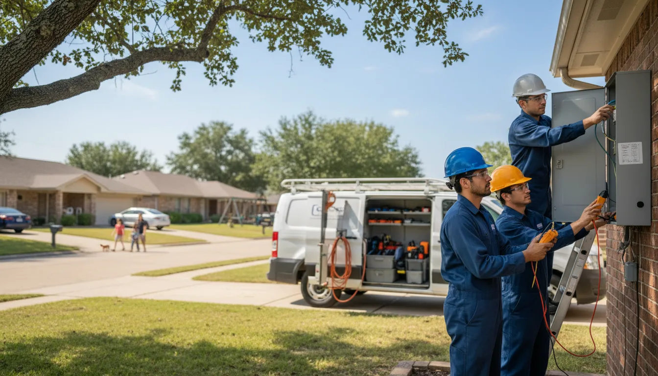 Certified electrician providing emergency electrical services in Beckville, TX